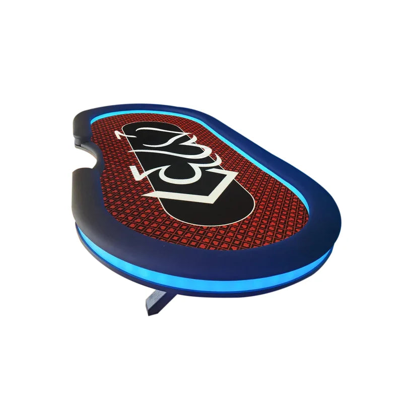 table de poker haut de gamme tapis rouge