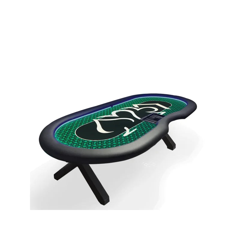 table de poker led tapis vert