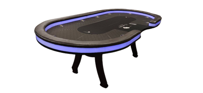 Table de poker bleue