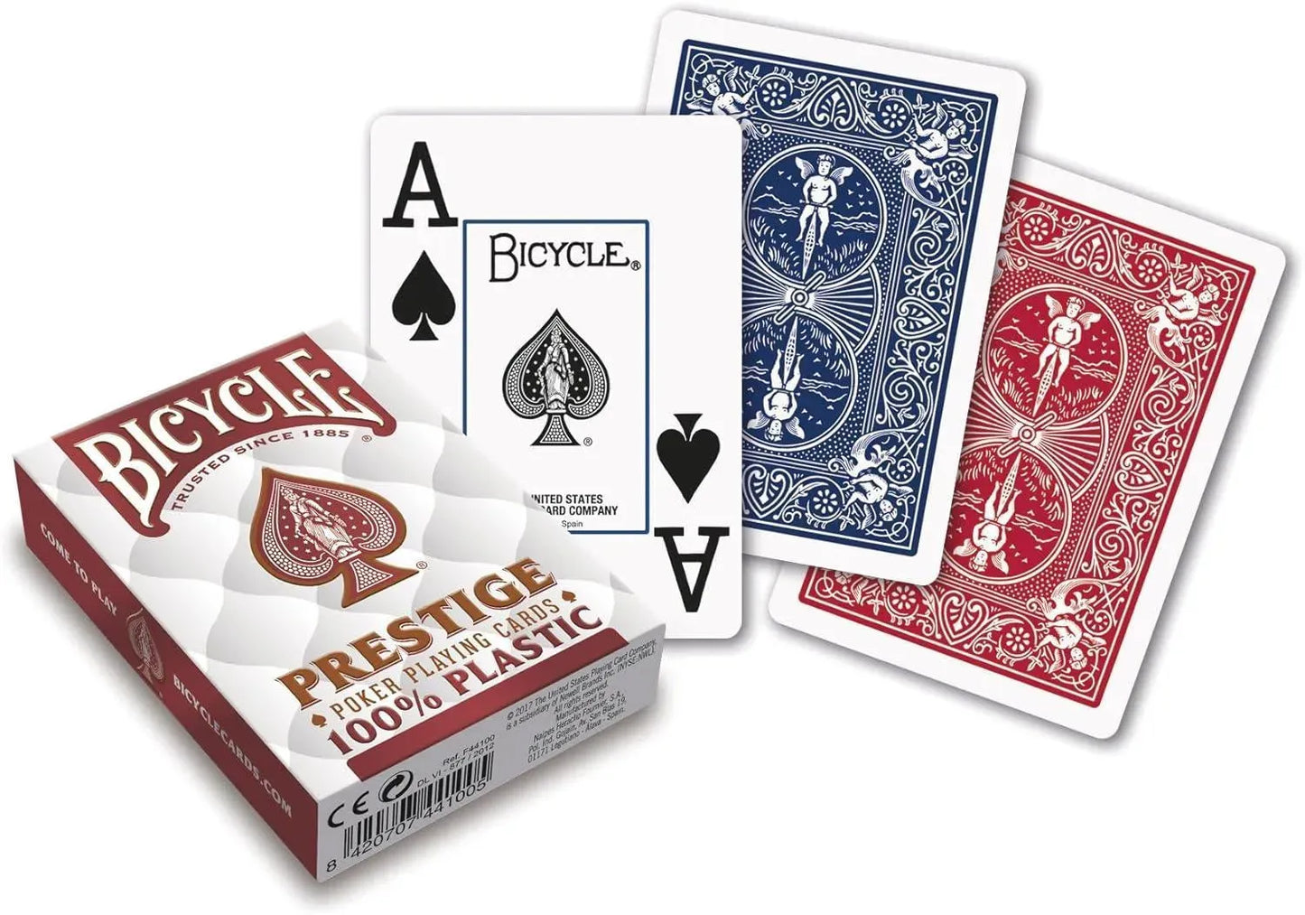 Cartes Bicycle prestige plastique rouge