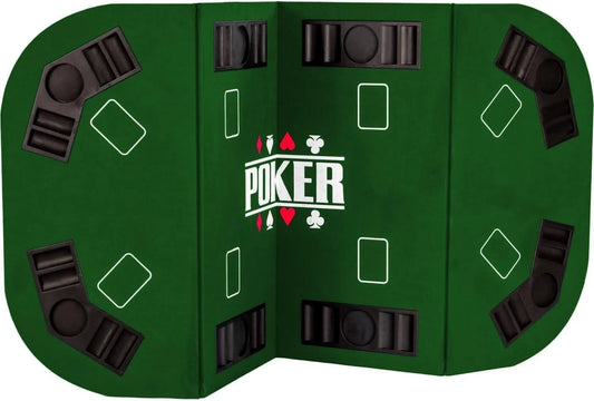 Dessus de table de poker pliable rack jetons et porte gobelet