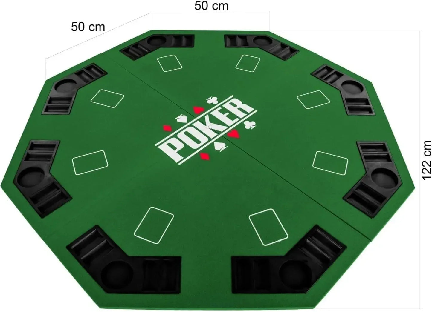 Dessus De table de Poker Pliable 8 Joueurs