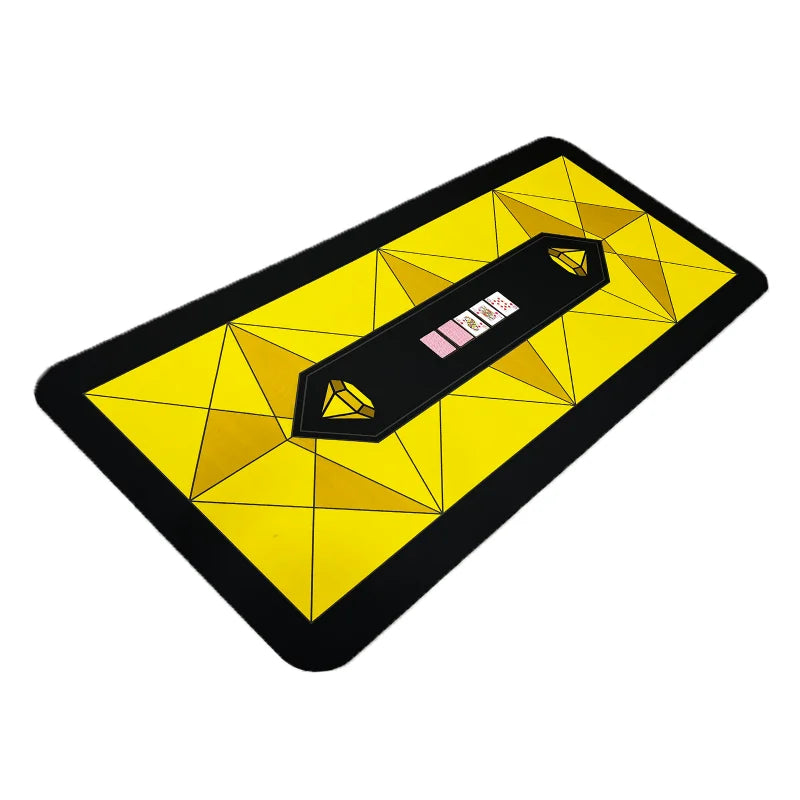 tapis de poker jaune et noir avec emplacement flop