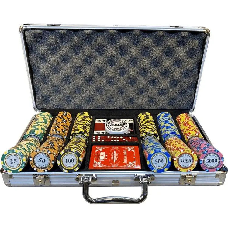 Mallette de poker 300 jetons aluminium 300 jetons+bouton dealer &carte