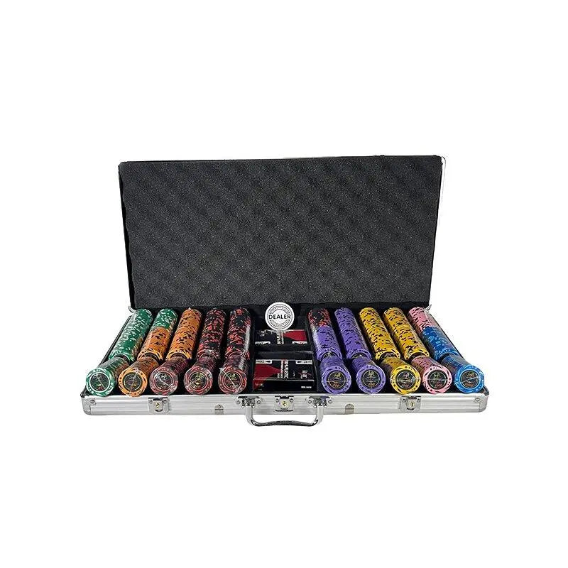 Mallette de poker aluminium 750 jetons céramique