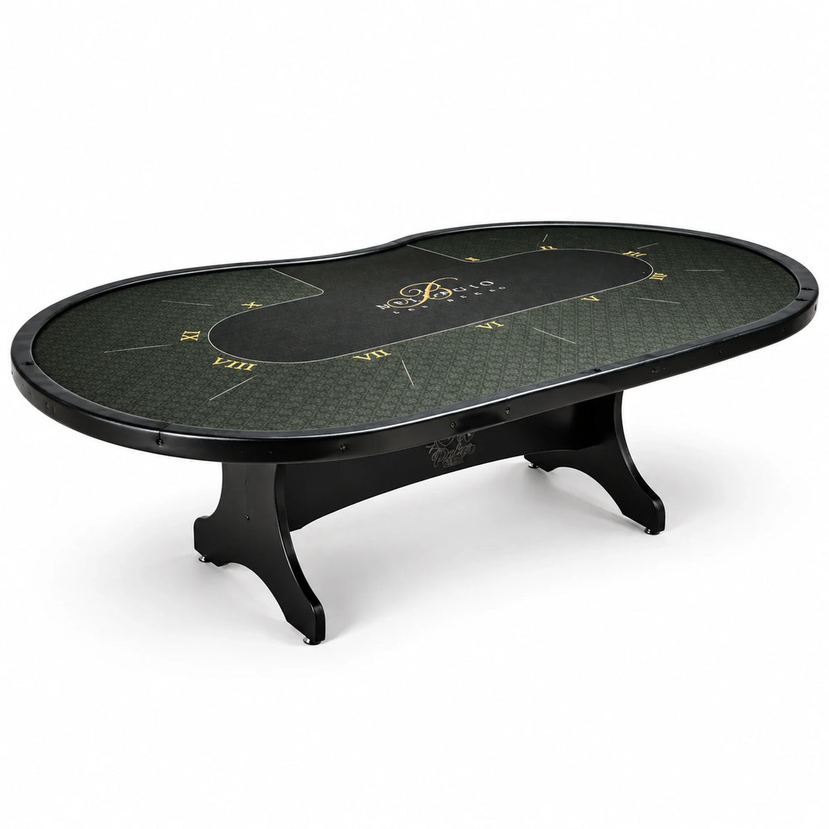 Table de poker 10 joueurs pliante tapis en feutrine avec accoudoir en caoutchouc 