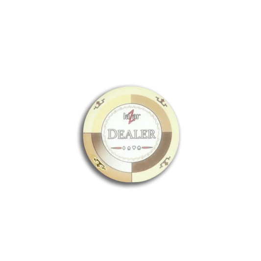 Bouton Dealer Lazar jaune blanc