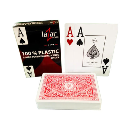 Carte poker Lazar rouge emballage dace 2 index dos rouge