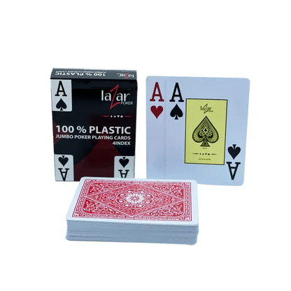 cartes de Poker Lazar Plastique rouge 2 Index