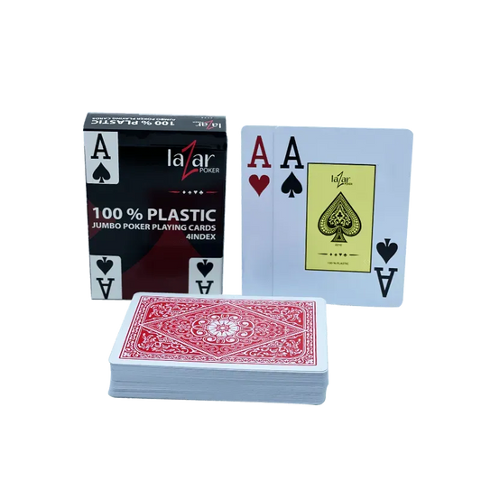 cartes de Poker Lazar Plastique rouge 2 Index