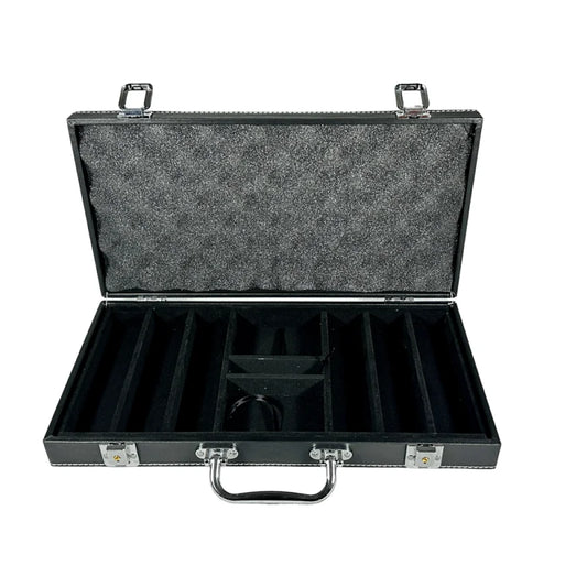 Mallette Poker Cuir Noir ouverte