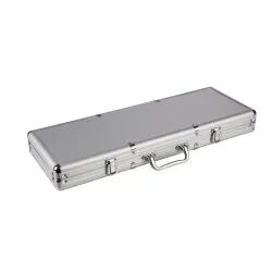 mallette de poker en aluminium couleur silver