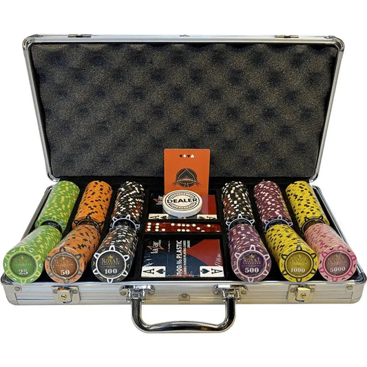 mallette de poker royal card room 300 jetons clay composite