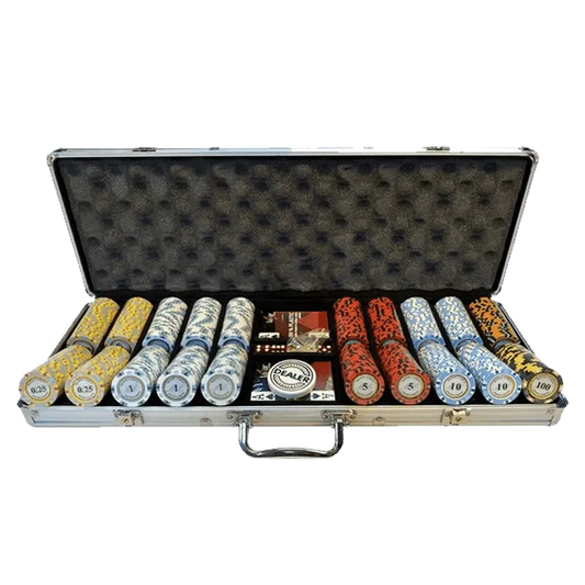 Mallette Poker aluminium 500 jetons Monte Carlo
