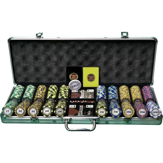mallette de poker aluminium 500 jetons monté Carlo 