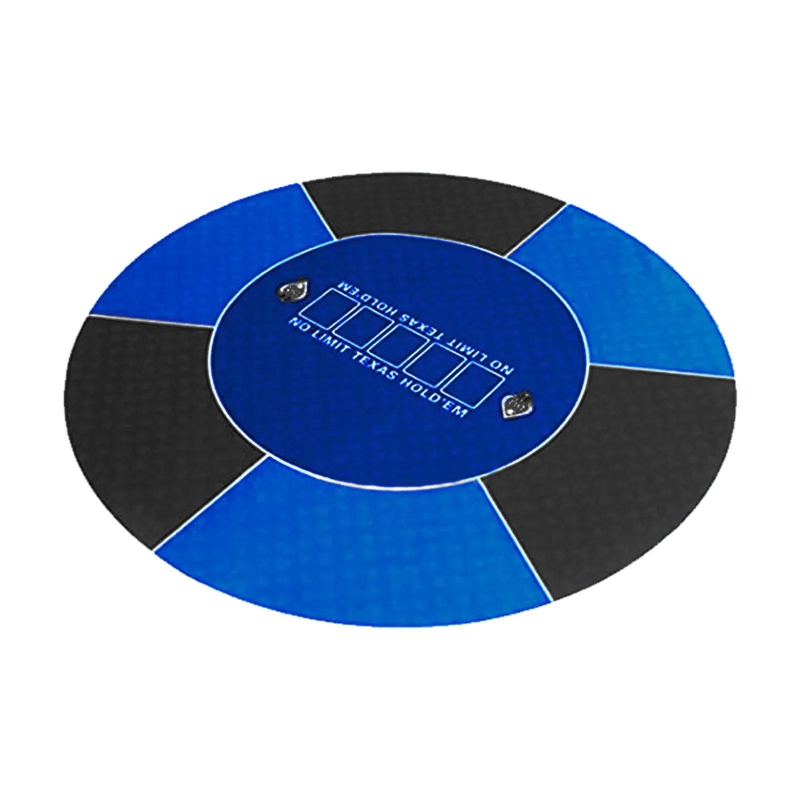 Tapis de Poker Texas rond Bleu 120