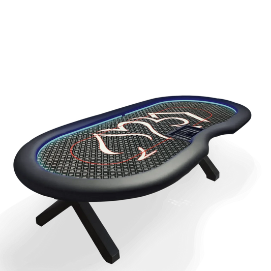 Table de poker Led tapis gris rack jeton