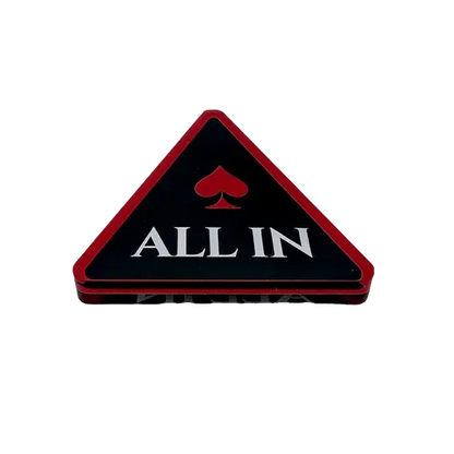Bouton ALL IN rouge de piques