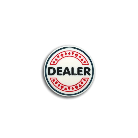 bouton dealer noir rouge et blanc