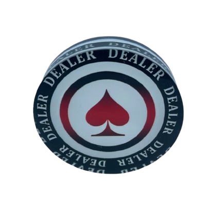 bouton dealer acrylique spades noir blanc rouge