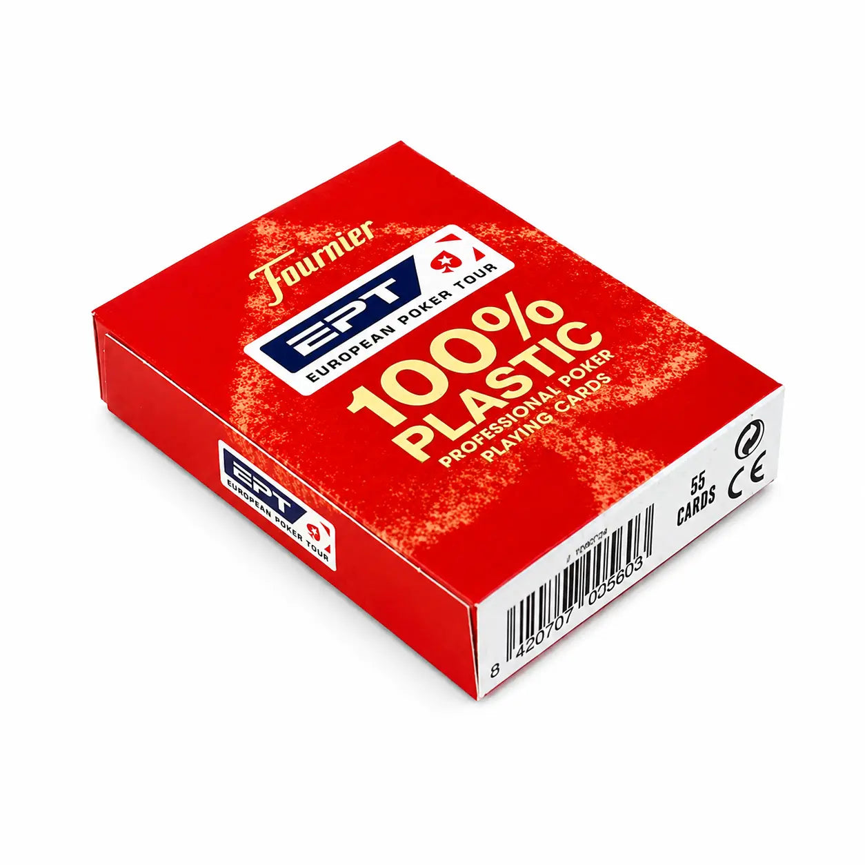 carte de poker ept fournier rouge 100% plastique
