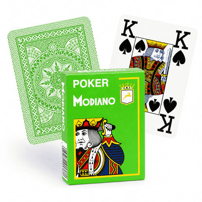 Carte poker Modiano Cristallo vert clair Jeu de 55 cartes plastique