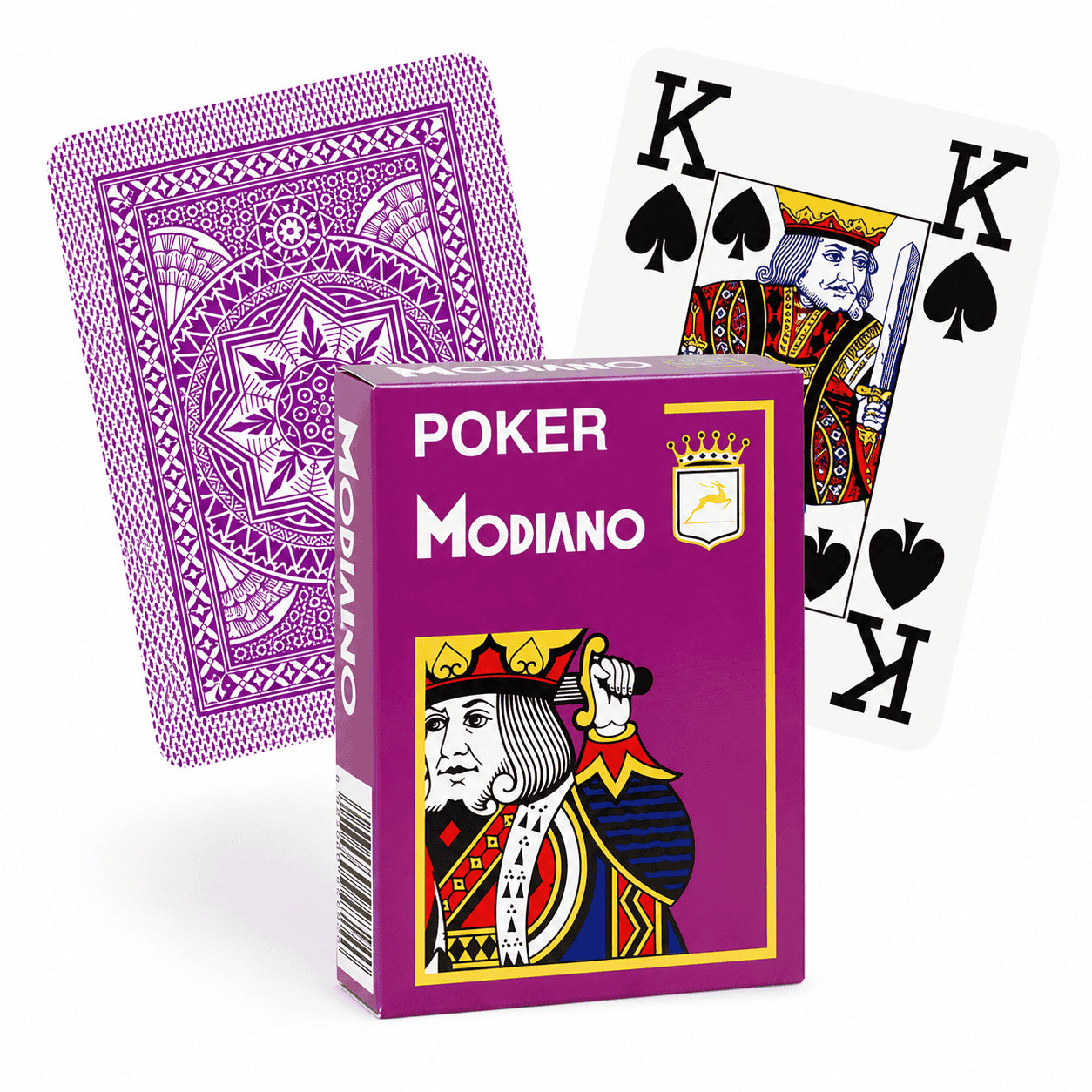 Carte Modiano Cristallo dos violet Jeu de 55 cartes 4 index plastique