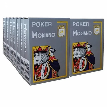 Cartouche carte poker Modiano Cristallo gris 14 jeux de cartes 100% plastique