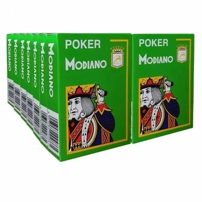 Cartouche carte poker Modiano Cristallo noir 14 jeux de cartes 100% plastique fabriqué en italie