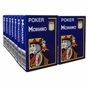 cartouche 14 jeux carte Poker Modiano bleu foncé