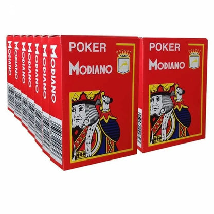 cartouche carte poker Modiano rouge 14 jeux carte haut de gamme 100% plastique made in Italie