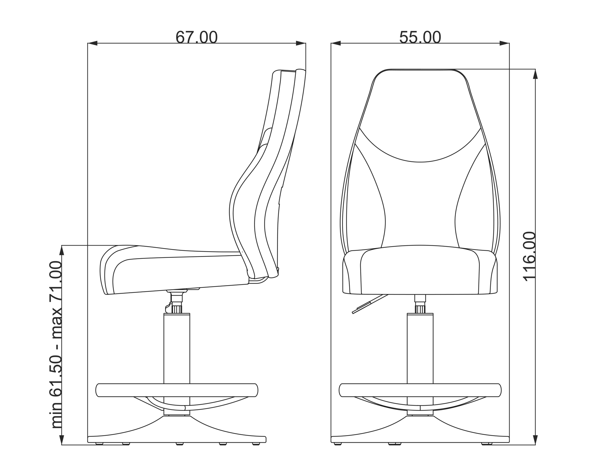 chaise poker Gelesys dimension 