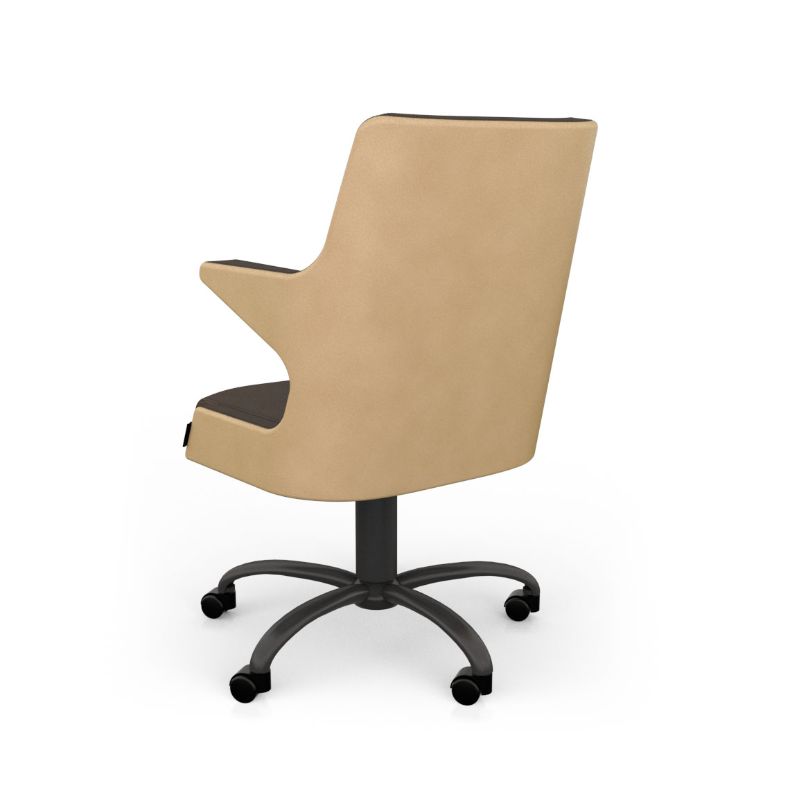 Dos chaise de poker unicum cuir beige 