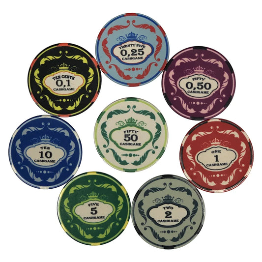 jeton de poker ceramic crown cash game