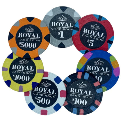 Jetons de mallette de poker pro royal card room