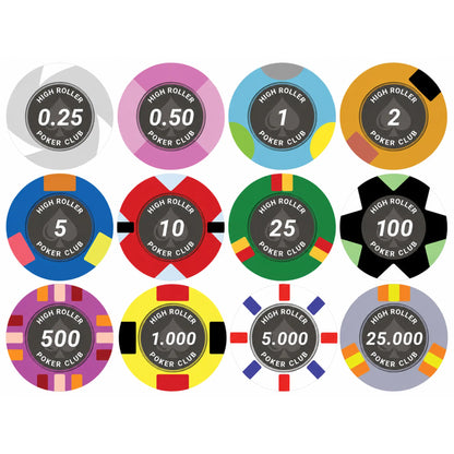 jeton de poker personnalisé céramique design high roller