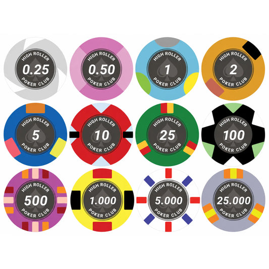 jeton de poker personnalisé céramique design high roller