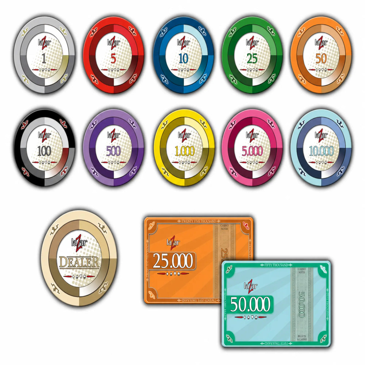 jeton de poker personnalisé en céramique design lazar
