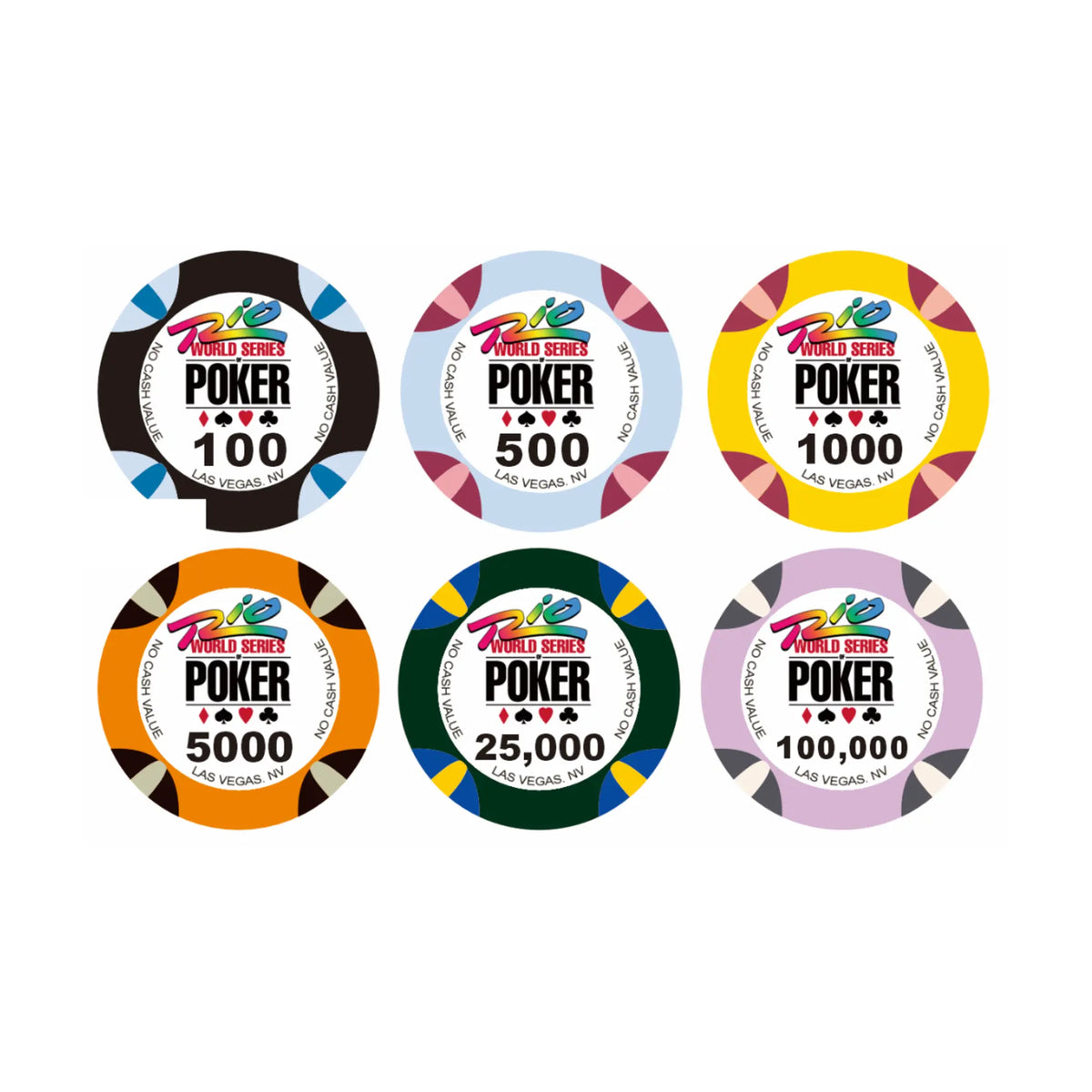jetons de poker wsop rio en céramique