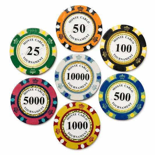 jetons de mallette Poker céramique  Monte 
