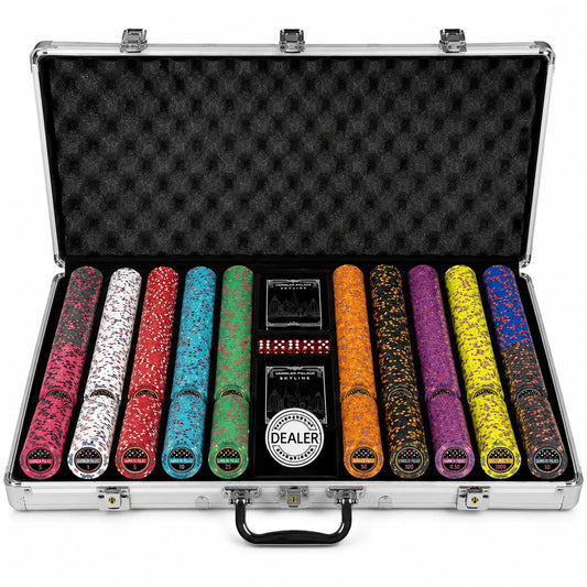 Mallette de poker gambler palace aluminium 1000 jetons céramique