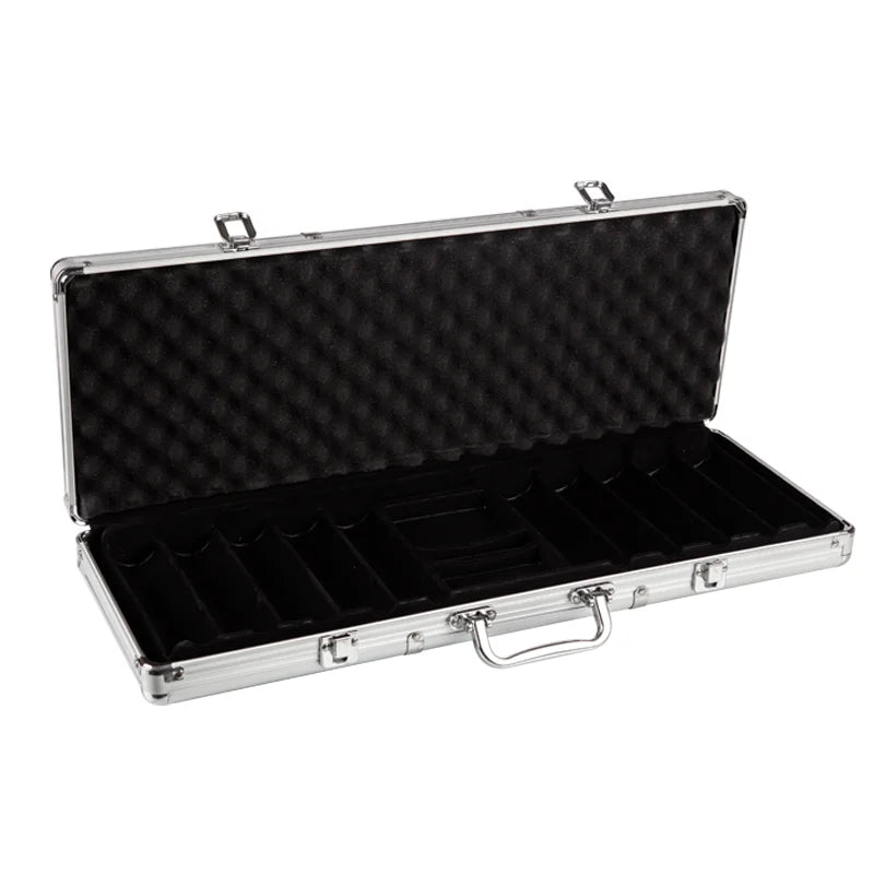 mallette de poker en aluminium capacité 750 jetons avec poignée