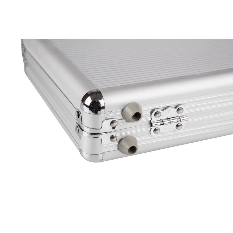 mallette de poker aluminium couleur silver protection des angles renforcées