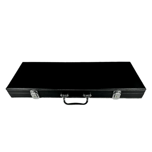 mallette de poker en cuir noir 500 jetons
