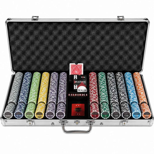 Mallette Poker Set Lazar Cash Game 1000 Jetons 11,5g Clay Composite