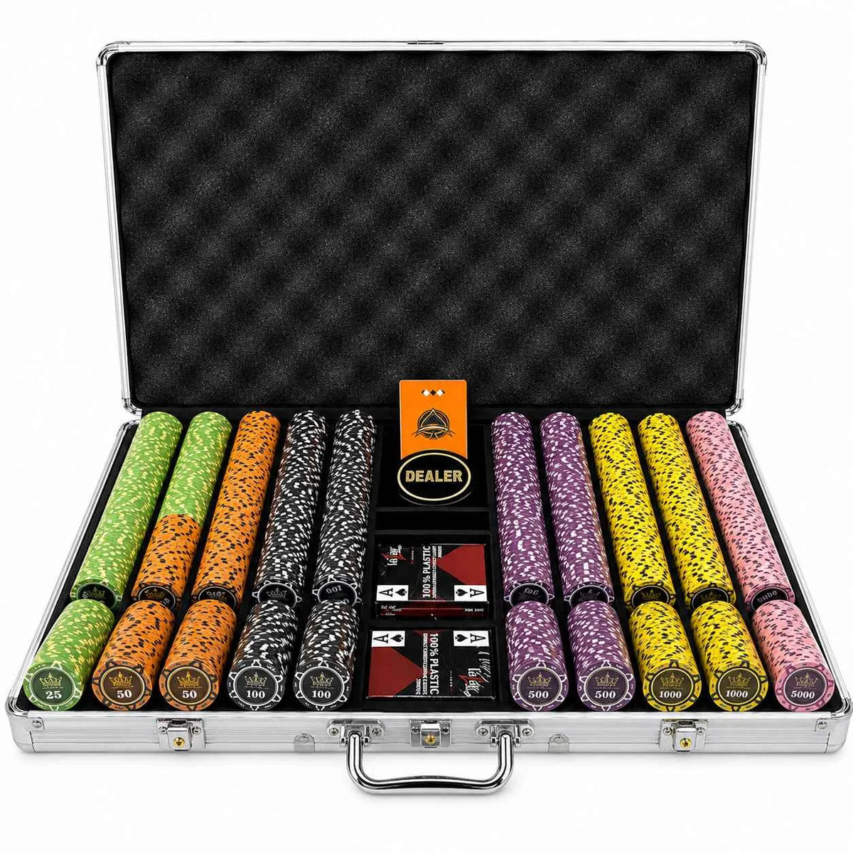 Mallette de poker 1000 jetons royal cardroom  clay composite
