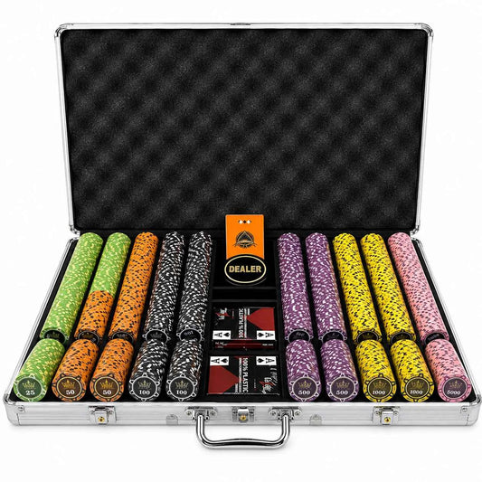 Mallette de poker 1000 jetons royal cardroom  clay composite