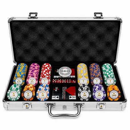 mallette de poker royal crown 300 jetons clay composite pour cash game