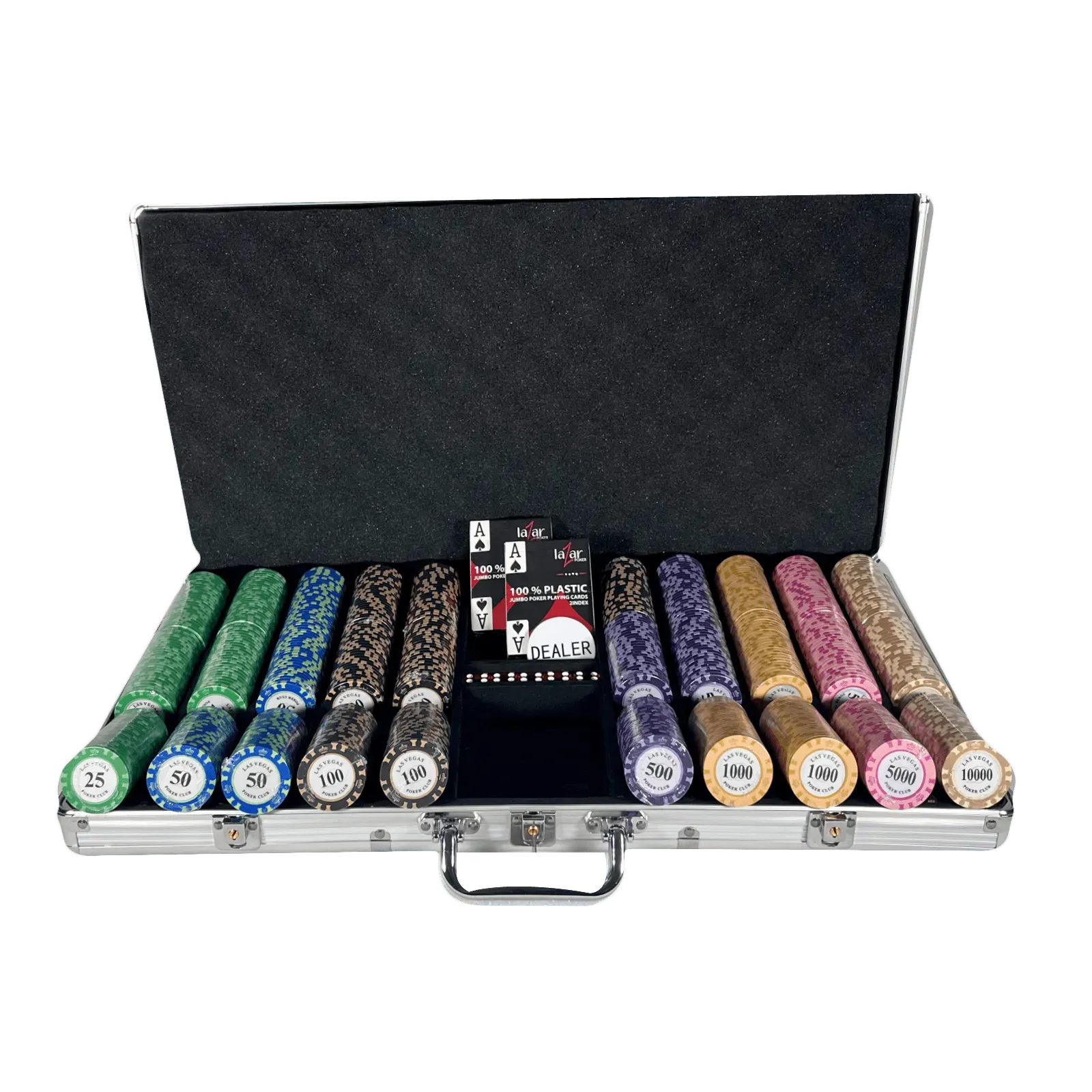 mallette de poker aluminium 750 jetons ceramique Las Vegas Poker Club Tournois