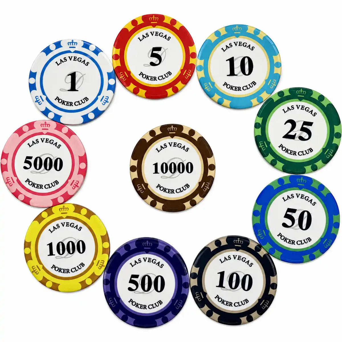 details jetons las Vegas mallette 1000 jetons ceramique